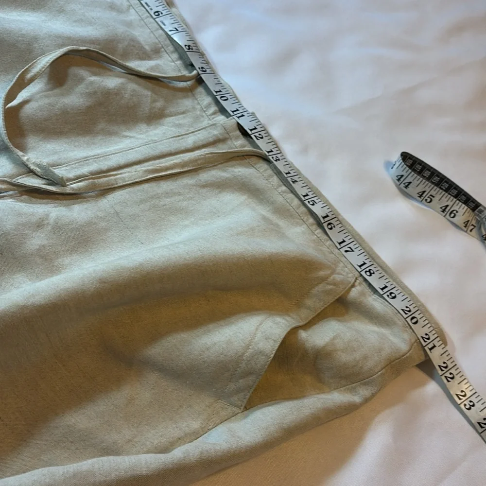 Cubavera Light Tan Linen Blend Pants Size Large (36-38)